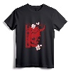 Japanese Demon Art Face Skull Devil Oni Harajuku Aesthetic T-Shirt - Minimalist Streetwear Tee for Otaku and Anime Fans