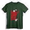 Japanese Demon Art Face Skull Devil Oni Harajuku Aesthetic T-Shirt - Minimalist Streetwear Tee for Otaku and Anime Fans