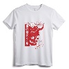 Japanese Demon Art Face Skull Devil Oni Harajuku Aesthetic T-Shirt - Minimalist Streetwear Tee for Otaku and Anime Fans