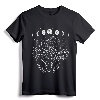 Moon Phases Snake And Crystals Gothic Punk T-Shirt - Witchy Illustration Tee for Alternative Fashion Enthusiasts