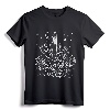 Cactus, Crystals, Succulents Desert Moon Witchy Goth T-Shirt - Gothic Art Moon Tee for Witches and Nature Lovers