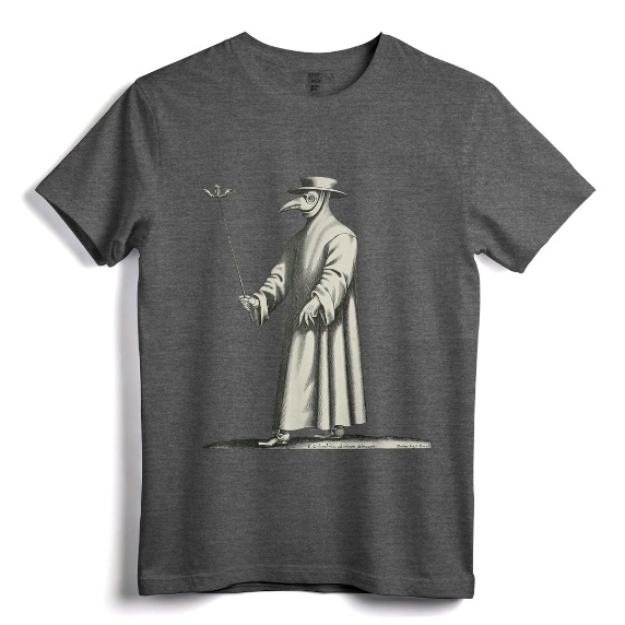 Plague Doctor, Medieval, Steampunk, Vintage Horror T-Shirt - Gothic Graphic Tee for Horror Fans and History Buffs