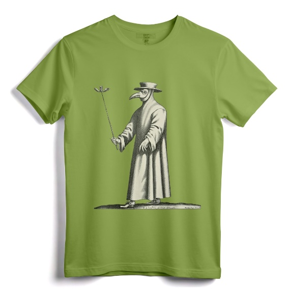 Plague Doctor, Medieval, Steampunk, Vintage Horror T-Shirt - Gothic Graphic Tee for Horror Fans and History Buffs