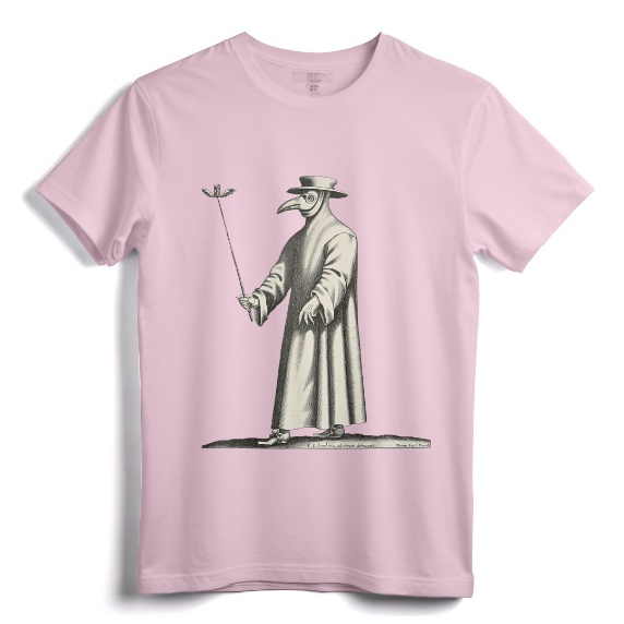 Plague Doctor, Medieval, Steampunk, Vintage Horror T-Shirt - Gothic Graphic Tee for Horror Fans and History Buffs