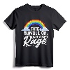 Cute Bundle Of Unfocused Rage Funny Pastel Goth Gift Rainbow T-Shirt - Unique Apparel for Tattoo Artists and Bikers, Perfect Present for Men, Women, and Teens