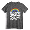 Cute Bundle Of Unfocused Rage Funny Pastel Goth Gift Rainbow T-Shirt - Unique Apparel for Tattoo Artists and Bikers, Perfect Present for Men, Women, and Teens