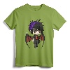 Cute Chibi Style Kawaii Anime Vamp Boy T-Shirt - Karl Kun Vampire Wings Tee for Young Boys, Girls, Teens