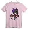 Cute Chibi Style Kawaii Anime Vamp Boy T-Shirt - Karl Kun Vampire Wings Tee for Young Boys, Girls, Teens