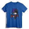 Cute Chibi Style Kawaii Anime Vamp Boy T-Shirt - Karl Kun Vampire Wings Tee for Young Boys, Girls, Teens