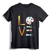 I Love Art Cute Paintbrush Paint Tubes Palette Colorful Art T-Shirt - Perfect Gift for Artists, Art Students, and Art Teachers!