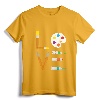 I Love Art Cute Paintbrush Paint Tubes Palette Colorful Art T-Shirt - Perfect Gift for Artists, Art Students, and Art Teachers!