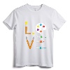 I Love Art Cute Paintbrush Paint Tubes Palette Colorful Art T-Shirt - Perfect Gift for Artists, Art Students, and Art Teachers!