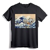 Hokusai The Great Wave Off Kanagawa Japanese Art Anime T-Shirt - Ukiyo-e and Pop Culture Tee for Art Enthusiasts