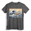 Hokusai The Great Wave Off Kanagawa Japanese Art Anime T-Shirt - Ukiyo-e and Pop Culture Tee for Art Enthusiasts