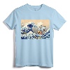 Hokusai The Great Wave Off Kanagawa Japanese Art Anime T-Shirt - Ukiyo-e and Pop Culture Tee for Art Enthusiasts