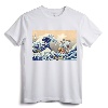 Hokusai The Great Wave Off Kanagawa Japanese Art Anime T-Shirt - Ukiyo-e and Pop Culture Tee for Art Enthusiasts