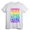 Kindness Peace Equality Love Inclusion Diversity Human Rights T-Shirt - Black Lives Matter Empowerment Art Tee for Activists