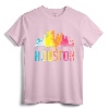 Houston Texas Watercolor Skyline Home State Souvenir Gift T-Shirt - Stylish Apparel for Houston Natives, Students, and Sports Fans