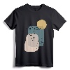 Faces Abstract Boho Line Art Drawing Tee - Trendy Aesthetic Top T-Shirt with Minimalist Design