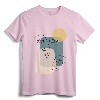 Faces Abstract Boho Line Art Drawing Tee - Trendy Aesthetic Top T-Shirt with Minimalist Design