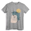 Faces Abstract Boho Line Art Drawing Tee - Trendy Aesthetic Top T-Shirt with Minimalist Design