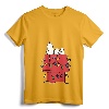 Womens Peanuts Snoopy Christmas Lights V-Neck T-Shirt - Officially Licensed Festive Tee for Women - Lightweight Graphic Art Code OPNT-0016