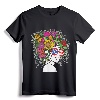 Flower Afro Hair Puerto Rico Shirt - Black Melanin Queen T-Shirt for Women - Empowerment Present for Afro-Puerto Rican Women
