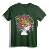 Flower Afro Hair Puerto Rico Shirt - Black Melanin Queen T-Shirt for Women - Empowerment Present for Afro-Puerto Rican Women