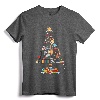 Art Xmas Tree Decor Art Teacher Ugly Artist Christmas Gift T-Shirt - Unique Festive Apparel for Artists and Art Lovers