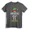 Artistic Elf Family Matching Group Christmas Art T-Shirt - Festive Matching Outfits for Families