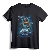 Aquaman Movie Swimming With Sharks T-Shirt - Officially Licensed DC Comics Apparel for Fans of the Underwater Hero