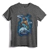 Aquaman Movie Swimming With Sharks T-Shirt - Officially Licensed DC Comics Apparel for Fans of the Underwater Hero