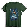 Aquaman Movie Swimming With Sharks T-Shirt - Officially Licensed DC Comics Apparel for Fans of the Underwater Hero