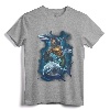 Aquaman Movie Swimming With Sharks T-Shirt - Officially Licensed DC Comics Apparel for Fans of the Underwater Hero