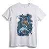 Aquaman Movie Swimming With Sharks T-Shirt - Officially Licensed DC Comics Apparel for Fans of the Underwater Hero