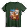 Cat Painting Lion Artistic Animals Lover Graphic Novelty T-Shirt - Unique Artistic Tee for Pet and Animal Lovers