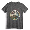 Retro Psychedelic Peace Sign Hip Funky Radical T-Shirt - Vintage Trippy Peace Symbol Tee for Hippies and 60's Lifestyle Enthusiasts
