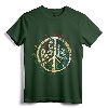 Retro Psychedelic Peace Sign Hip Funky Radical T-Shirt - Vintage Trippy Peace Symbol Tee for Hippies and 60's Lifestyle Enthusiasts