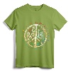 Retro Psychedelic Peace Sign Hip Funky Radical T-Shirt - Vintage Trippy Peace Symbol Tee for Hippies and 60's Lifestyle Enthusiasts
