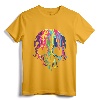 Colorful Melting Skull Art Graphic Halloween T-Shirt - Rainbow Skull Design for Fall Festivals and Parties