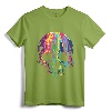 Colorful Melting Skull Art Graphic Halloween T-Shirt - Rainbow Skull Design for Fall Festivals and Parties