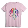 Colorful Melting Skull Art Graphic Halloween T-Shirt - Rainbow Skull Design for Fall Festivals and Parties