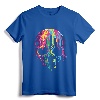 Colorful Melting Skull Art Graphic Halloween T-Shirt - Rainbow Skull Design for Fall Festivals and Parties