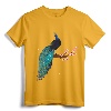 Vintage Peacock Japanese Beauty Bird Flower Gift T-Shirt - Artistic Tee for Bird and Nature Lovers