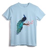 Vintage Peacock Japanese Beauty Bird Flower Gift T-Shirt - Artistic Tee for Bird and Nature Lovers