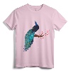 Vintage Peacock Japanese Beauty Bird Flower Gift T-Shirt - Artistic Tee for Bird and Nature Lovers