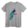 Vintage Peacock Japanese Beauty Bird Flower Gift T-Shirt - Artistic Tee for Bird and Nature Lovers