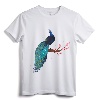 Vintage Peacock Japanese Beauty Bird Flower Gift T-Shirt - Artistic Tee for Bird and Nature Lovers