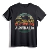 Australia Day Shirt - Funny Australian Kangaroo Vintage Tee with Aussie Flag Symbol - G'Day Mate Patriotic Apparel for Men, Women, and Family