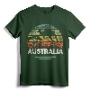 Australia Day Shirt - Funny Australian Kangaroo Vintage Tee with Aussie Flag Symbol - G'Day Mate Patriotic Apparel for Men, Women, and Family